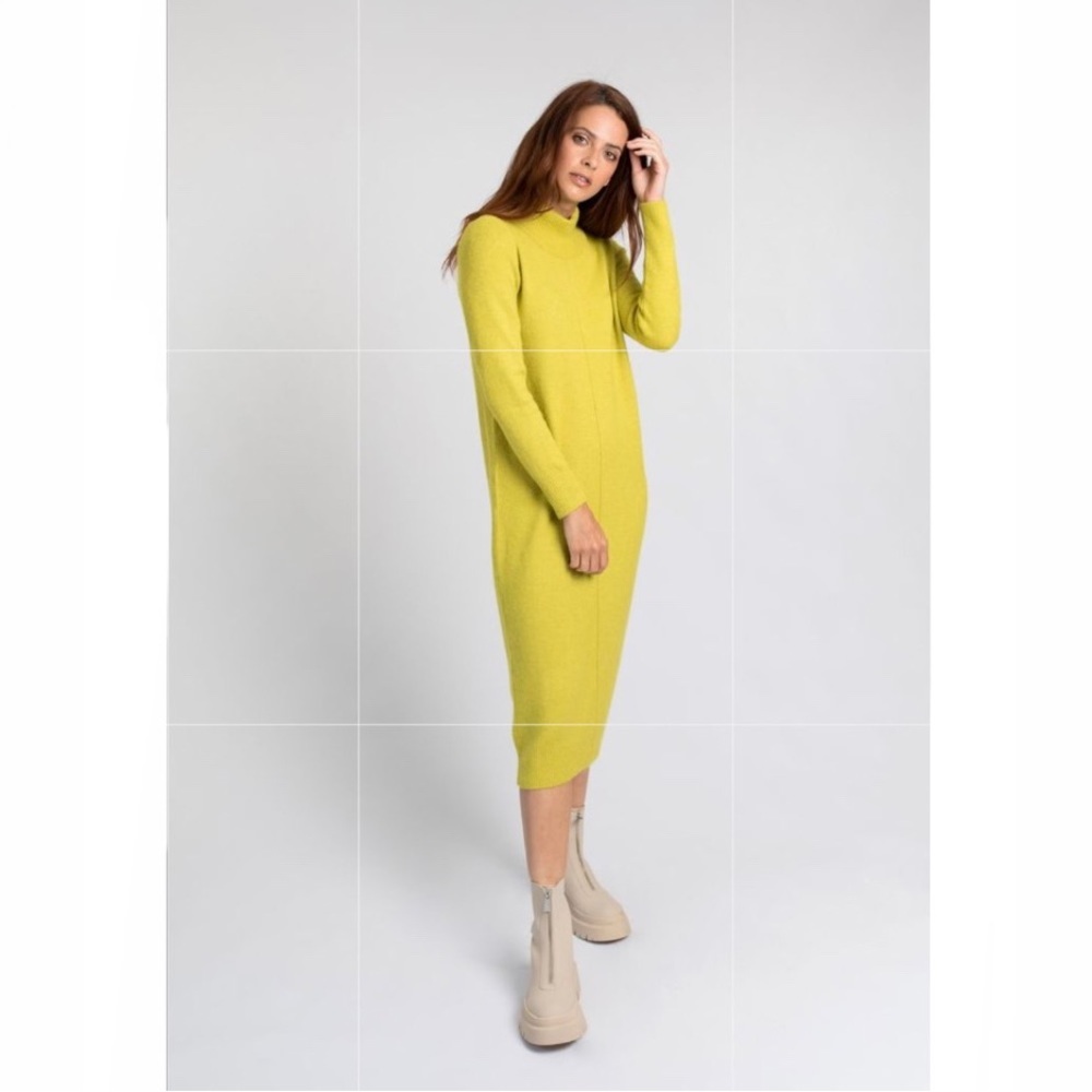 Pisonero Long Knit Wool Blend Dress - Size XS